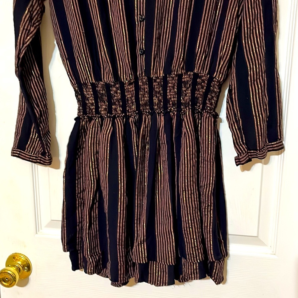 Rails Jasmine Metallic Striped Blouson Dress - Picture 3 of 8